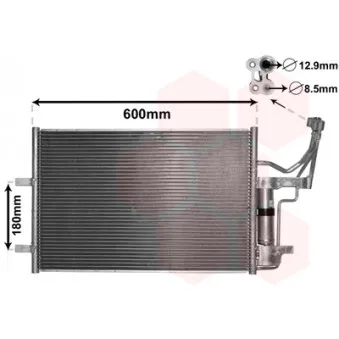 Condenseur, climatisation VAN WEZEL 27005184