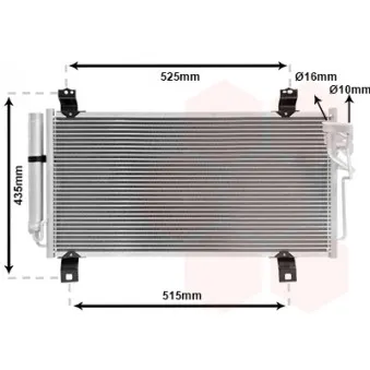 Condenseur, climatisation VAN WEZEL 27005231