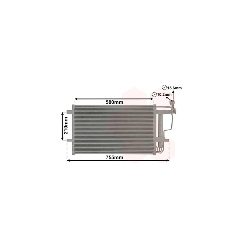 Condenseur, climatisation VAN WEZEL 27005242