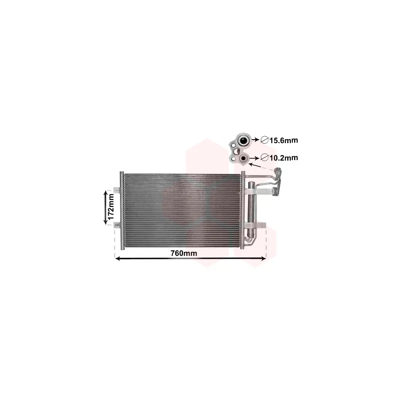 Condenseur, climatisation VAN WEZEL 27005252
