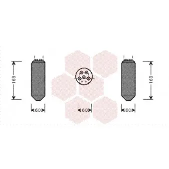 Filtre déshydratant, climatisation VAN WEZEL 2700D036