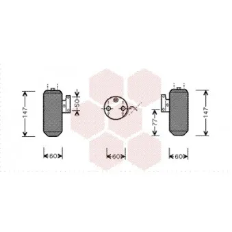 Filtre déshydratant, climatisation VAN WEZEL 2700D084