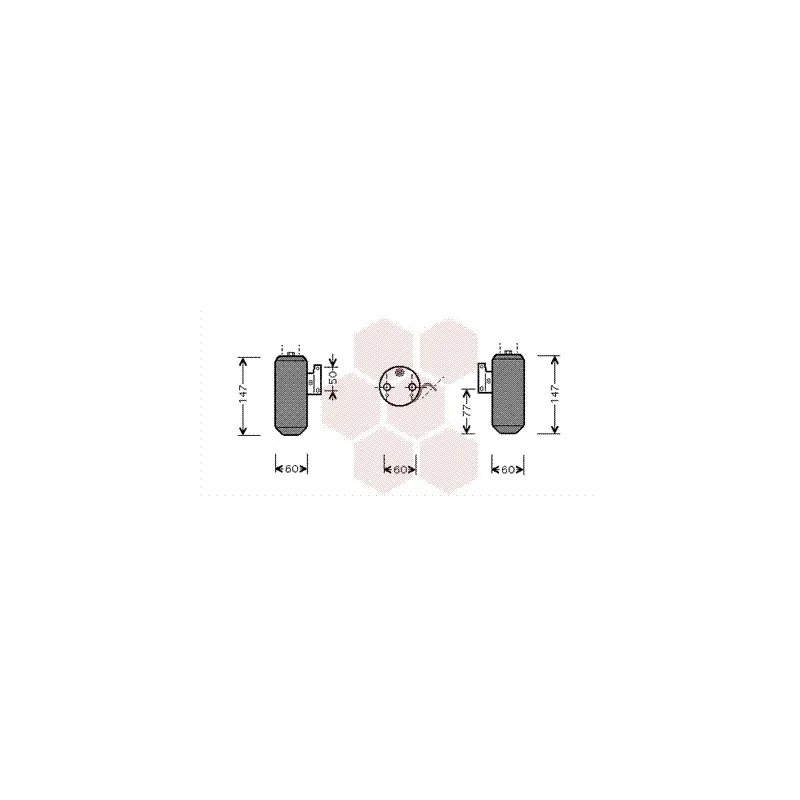 Filtre déshydratant, climatisation VAN WEZEL 2700D084