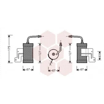 Filtre déshydratant, climatisation VAN WEZEL 2700D165