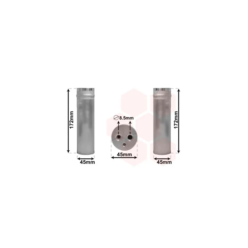 Filtre déshydratant, climatisation VAN WEZEL 2700D185