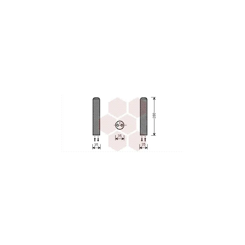 Filtre déshydratant, climatisation VAN WEZEL 2700D234