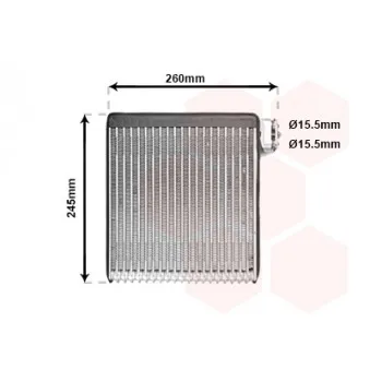 Évaporateur climatisation VAN WEZEL 2700V216