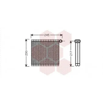 Évaporateur climatisation VAN WEZEL 2700V217