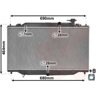 Radiateur, refroidissement du moteur VAN WEZEL 27012701