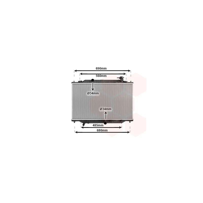 Radiateur, refroidissement du moteur VAN WEZEL 27012704