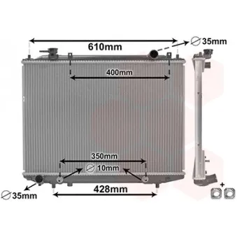 Radiateur, refroidissement du moteur VAN WEZEL 27012709