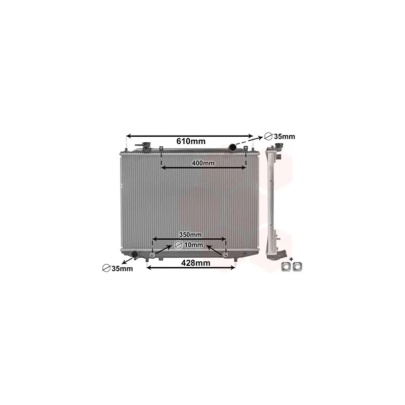 Radiateur, refroidissement du moteur VAN WEZEL 27012709