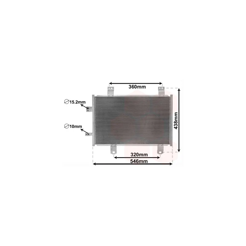 Condenseur, climatisation VAN WEZEL 27015702
