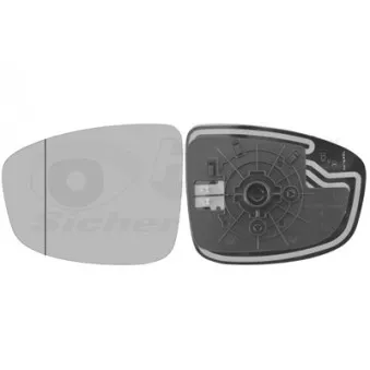 Verre de rétroviseur, rétroviseur extérieur VAN WEZEL 2780837