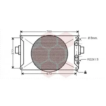 Radiateur, refroidissement du moteur VAN WEZEL 28002035