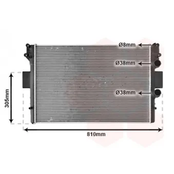 Radiateur, refroidissement du moteur VAN WEZEL 28002042
