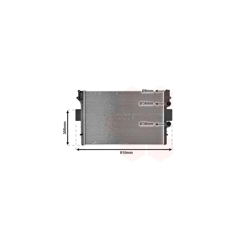 Radiateur, refroidissement du moteur VAN WEZEL 28002042