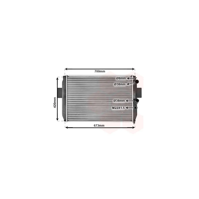 Radiateur, refroidissement du moteur VAN WEZEL 28002050