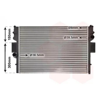 Radiateur, refroidissement du moteur VAN WEZEL 28002057