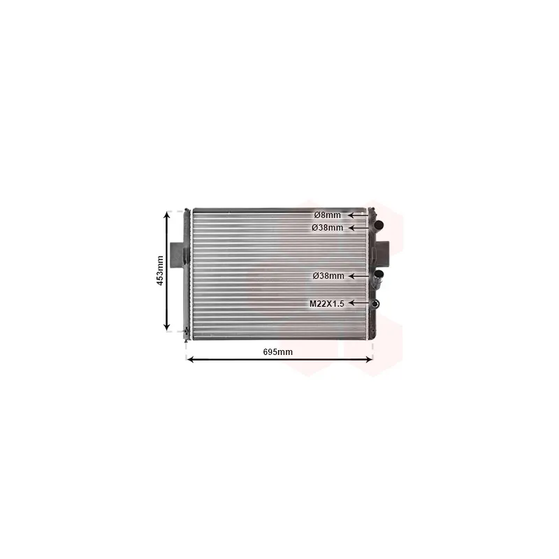Radiateur, refroidissement du moteur VAN WEZEL 28002061