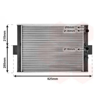 Radiateur, refroidissement du moteur VAN WEZEL 28002062