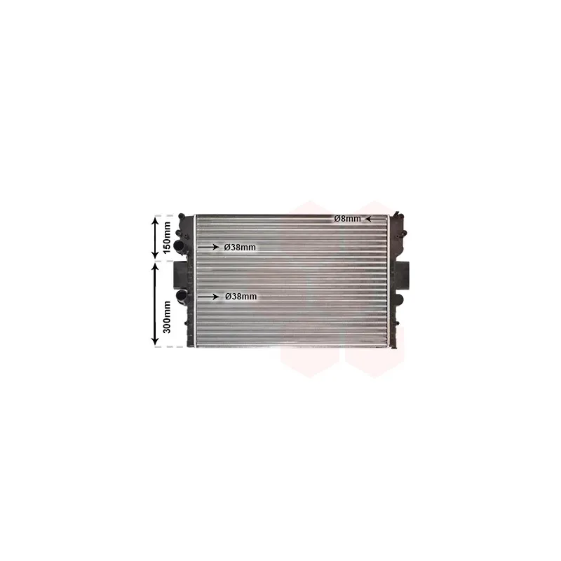 Radiateur, refroidissement du moteur VAN WEZEL 28002087
