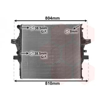 Radiateur, refroidissement du moteur VAN WEZEL 28002125