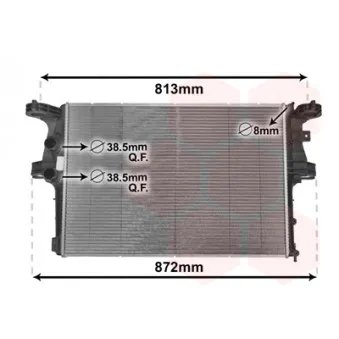 Radiateur, refroidissement du moteur VAN WEZEL 28002126