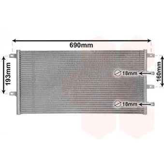 Radiateur, refroidissement du moteur VAN WEZEL 28002131