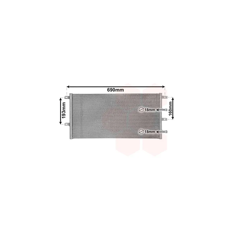 Radiateur, refroidissement du moteur VAN WEZEL 28002131