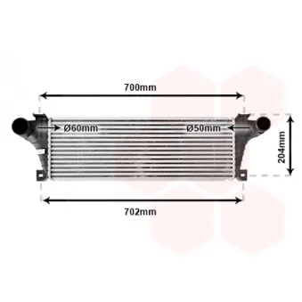 Intercooler, échangeur VAN WEZEL 28004021