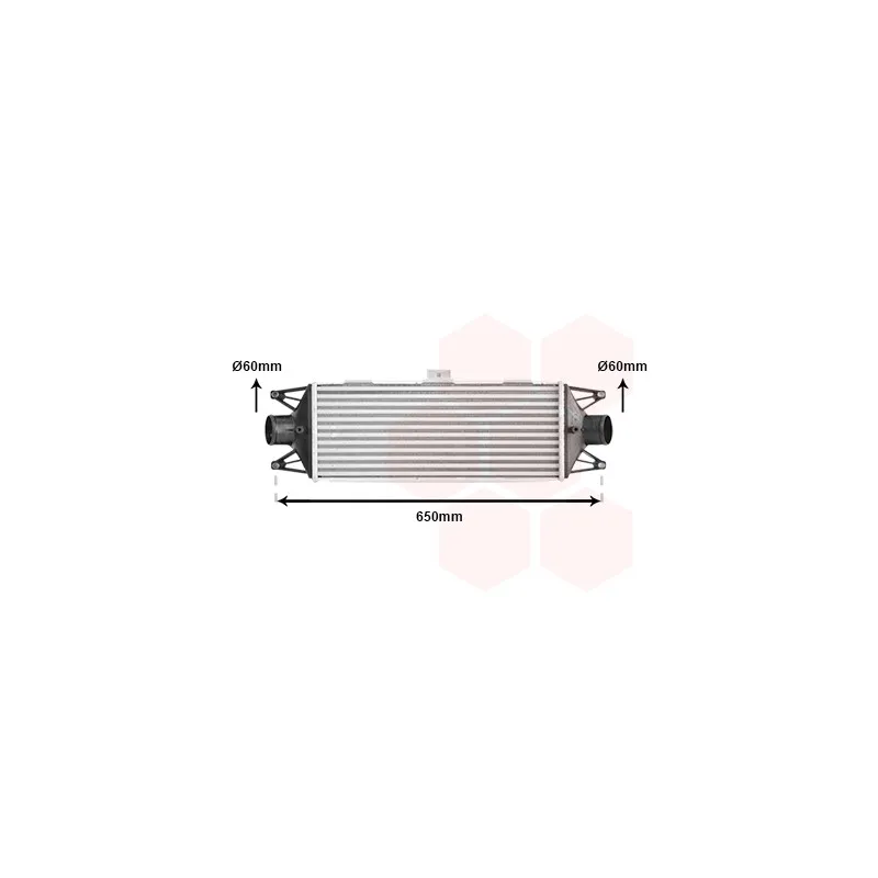 Intercooler, échangeur VAN WEZEL 28004099