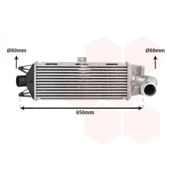 Intercooler, échangeur VAN WEZEL 28004100