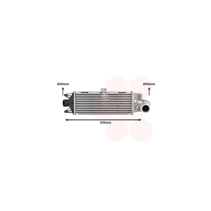 Intercooler, échangeur VAN WEZEL 28004100