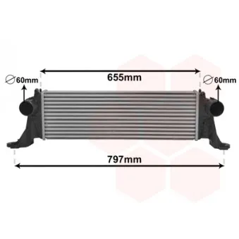 Intercooler, échangeur VAN WEZEL 28004132