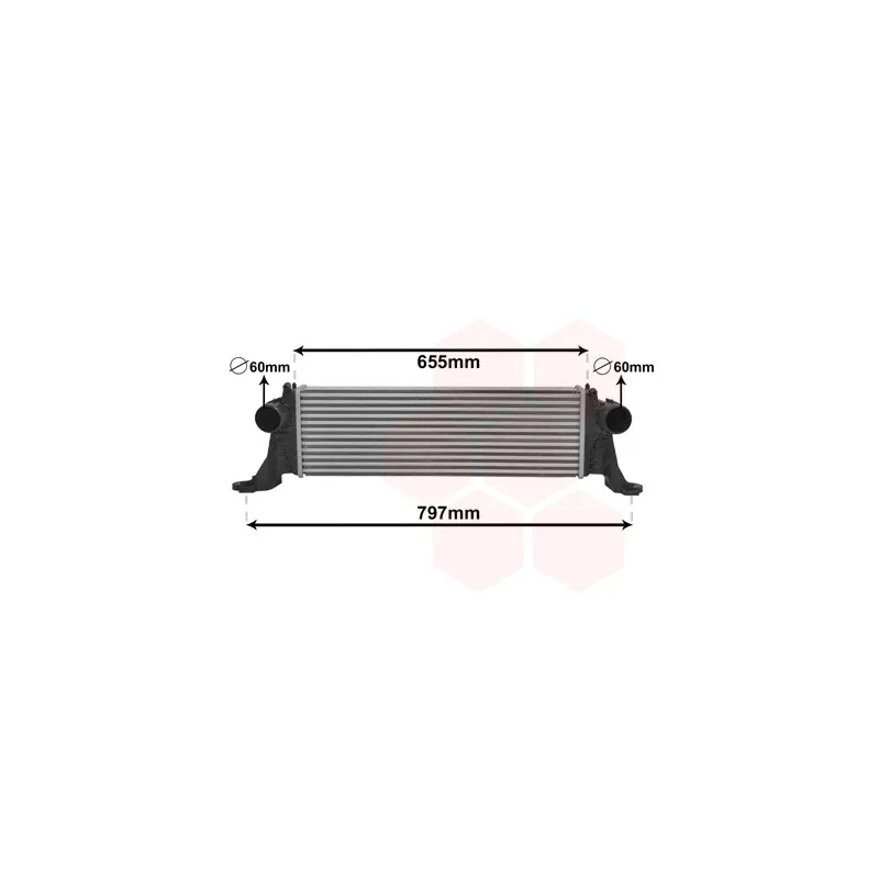 Intercooler, échangeur VAN WEZEL 28004132
