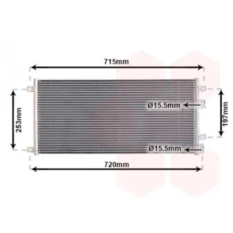 Condenseur, climatisation VAN WEZEL 28005058