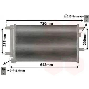 Condenseur, climatisation VAN WEZEL 28005089