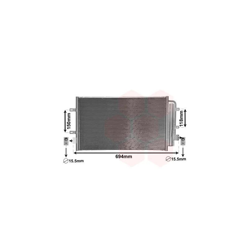 Condenseur, climatisation VAN WEZEL 28005127