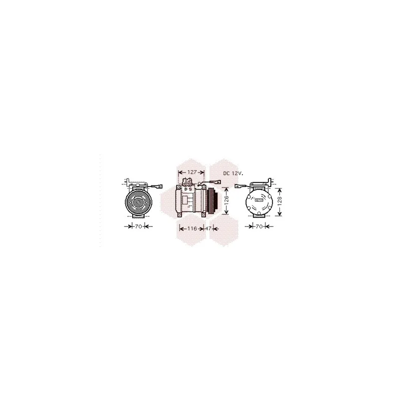 Compresseur, climatisation VAN WEZEL 2800K077