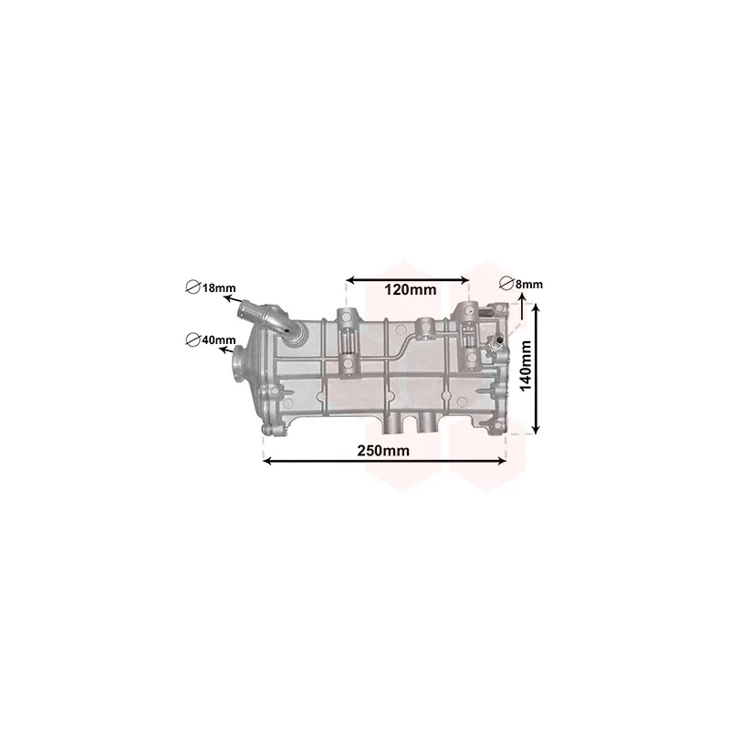 Intercooler, échangeur VAN WEZEL 28014701