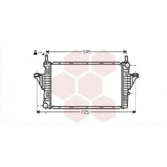 Radiateur, refroidissement du moteur VAN WEZEL 29002006