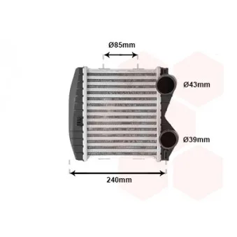 Intercooler, échangeur VAN WEZEL 29004003