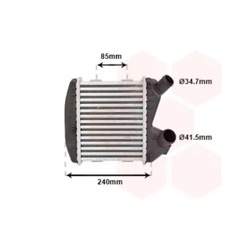 Intercooler, échangeur VAN WEZEL 29004004