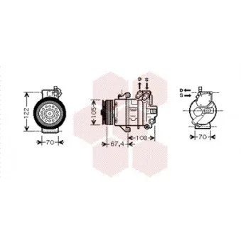 Compresseur, climatisation VAN WEZEL 2900K009