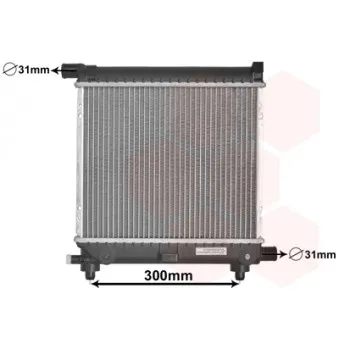 Radiateur, refroidissement du moteur VAN WEZEL 30002039