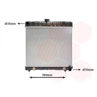 Radiateur, refroidissement du moteur VAN WEZEL 30002043