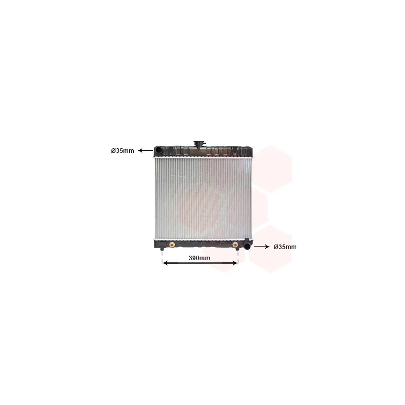 Radiateur, refroidissement du moteur VAN WEZEL 30002043