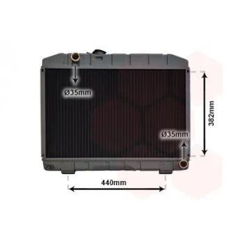 Radiateur, refroidissement du moteur VAN WEZEL 30002045