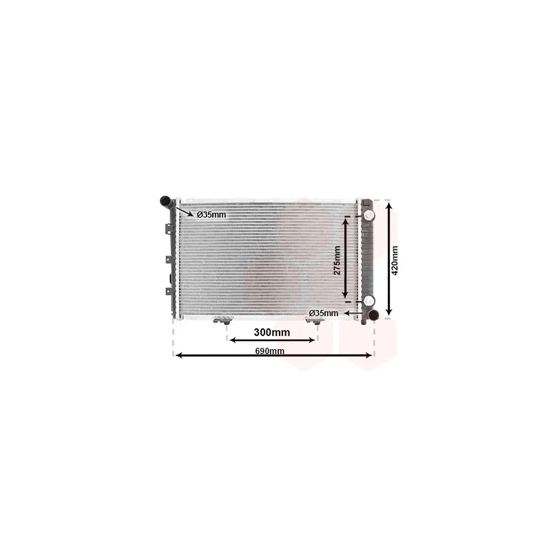 Radiateur, refroidissement du moteur VAN WEZEL 30002061